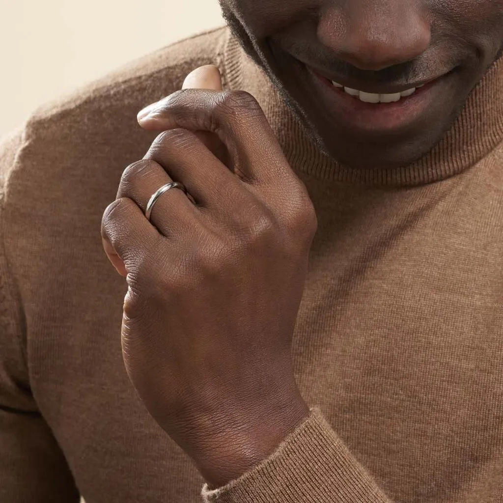 Histoire D'Or Alliance Aphrodite Demi Jonc Bombe Or Blanc – Image 6