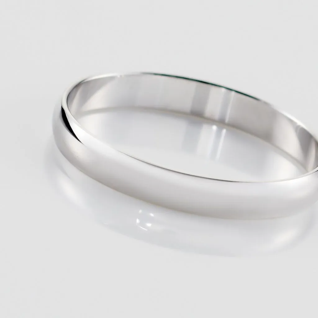 Histoire D'Or Alliance Aphrodite Demi Jonc Bombe Or Blanc – Image 4