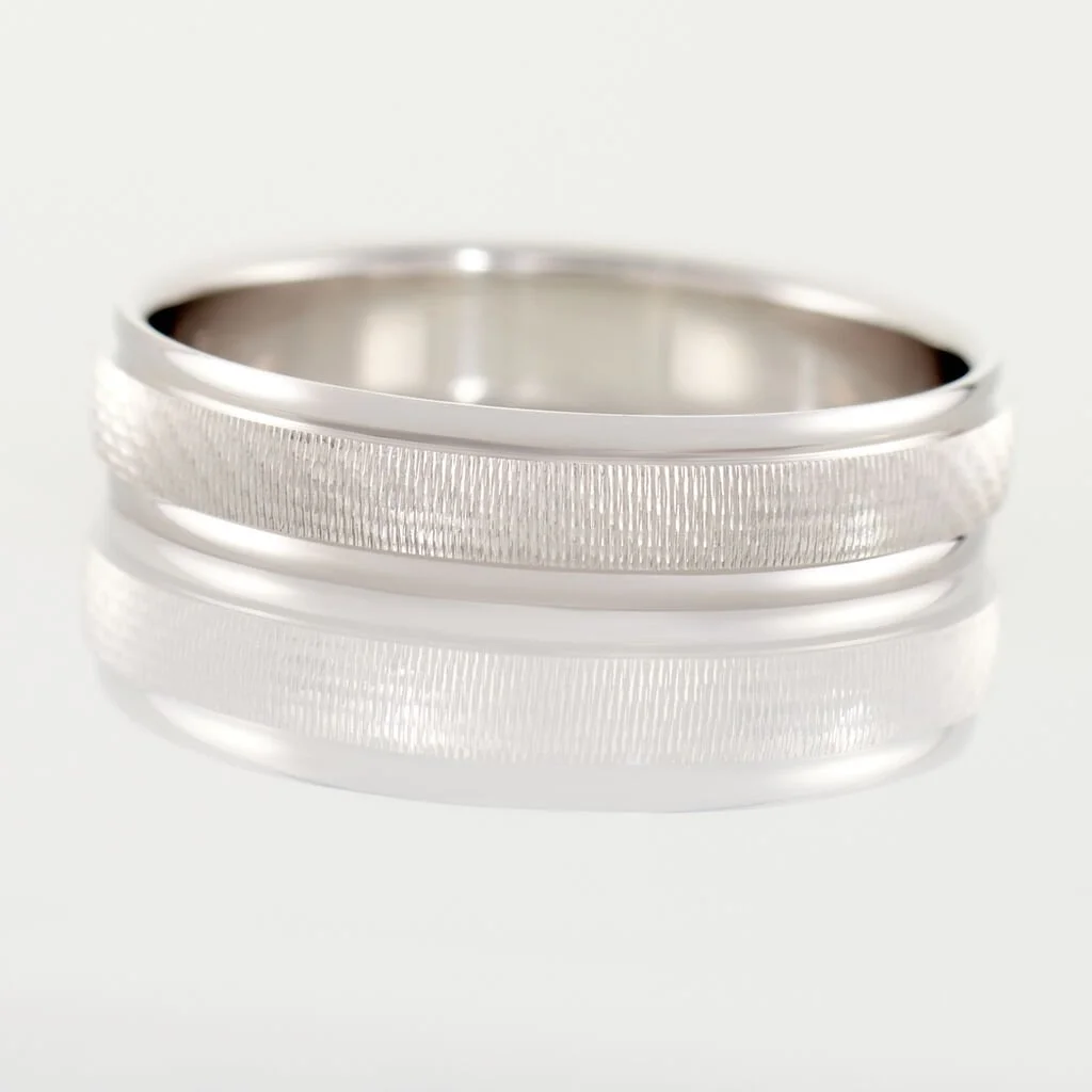 Histoire D'Or Alliance Marwan Ruban Bombé Or Blanc – Image 4