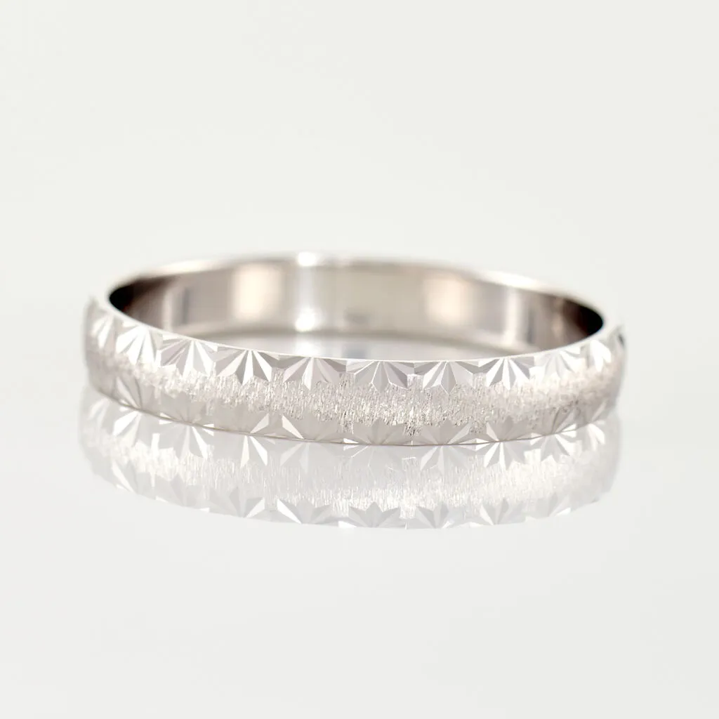 Histoire D'Or Alliance Maturina Demi Jonc Classique Or Blanc – Image 4