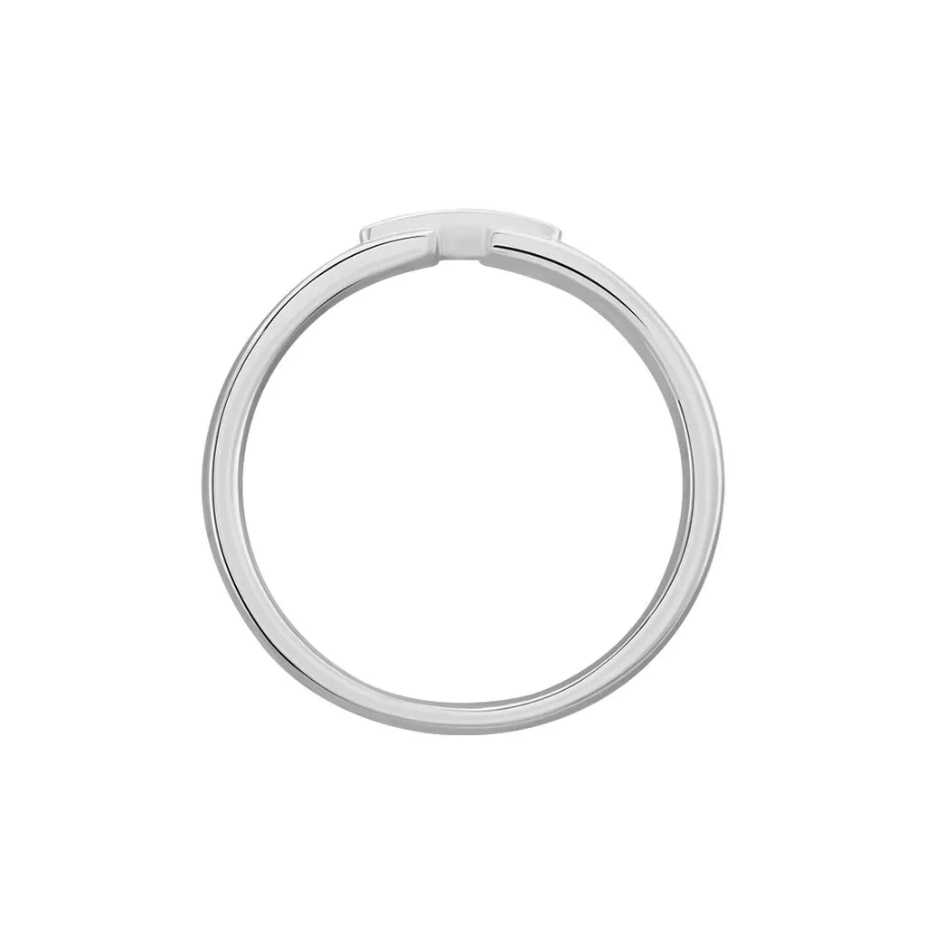 Histoire D'Or Alliance Magali Ruban Plat Or Blanc – Image 3