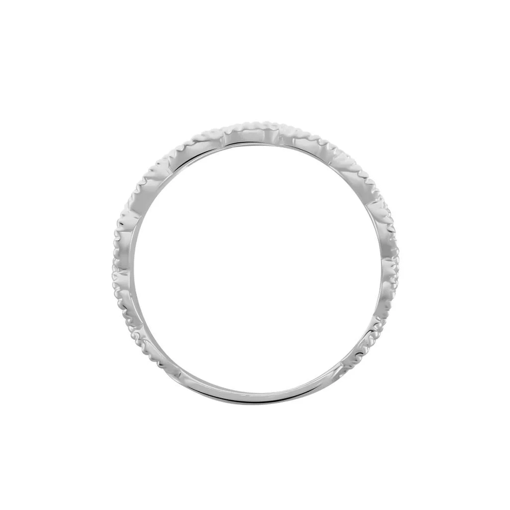 Histoire D'Or Alliance Marielle Ruban Plat Or Blanc – Image 3