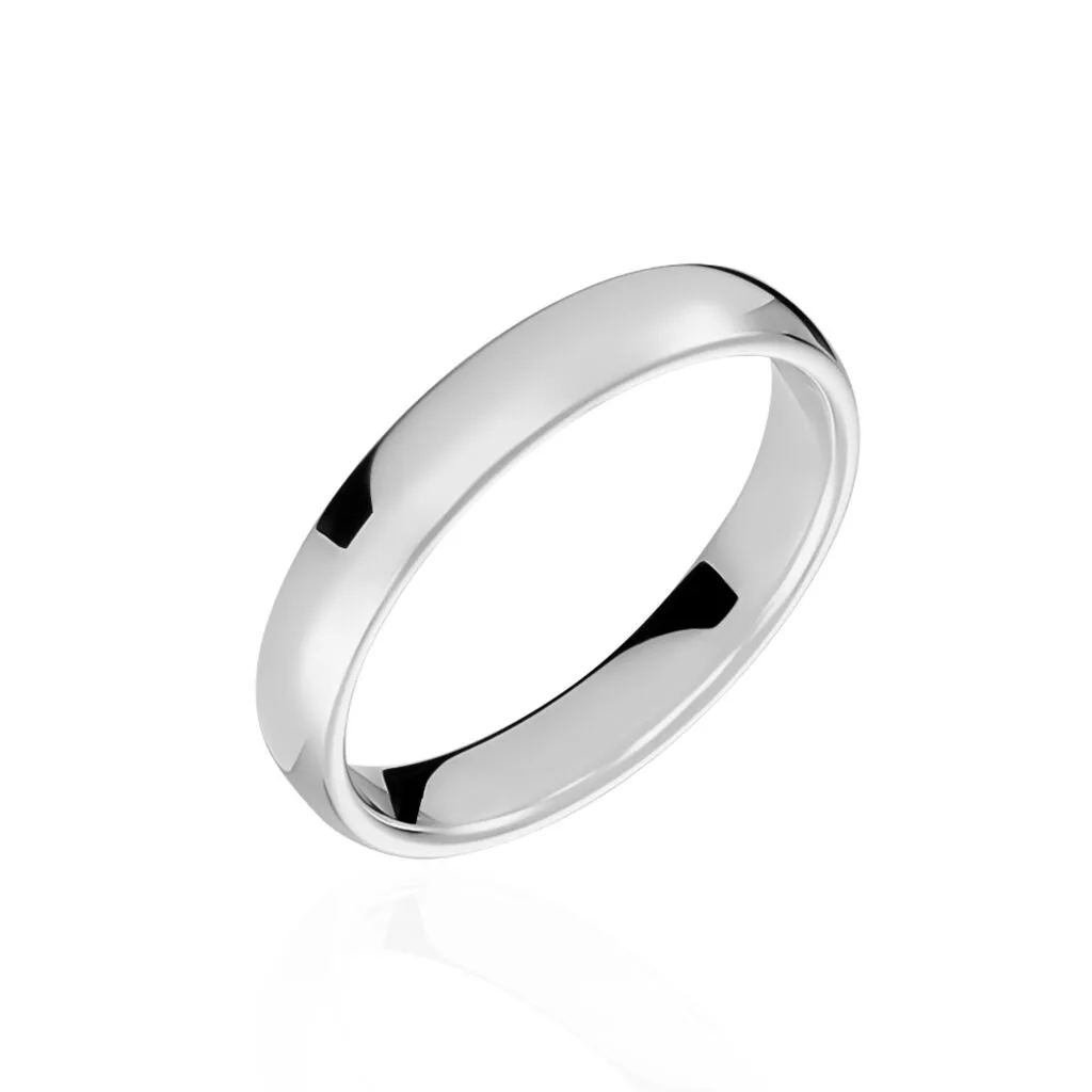 Histoire D'Or Alliance Sirona Demi Jonc Confort Or Blanc