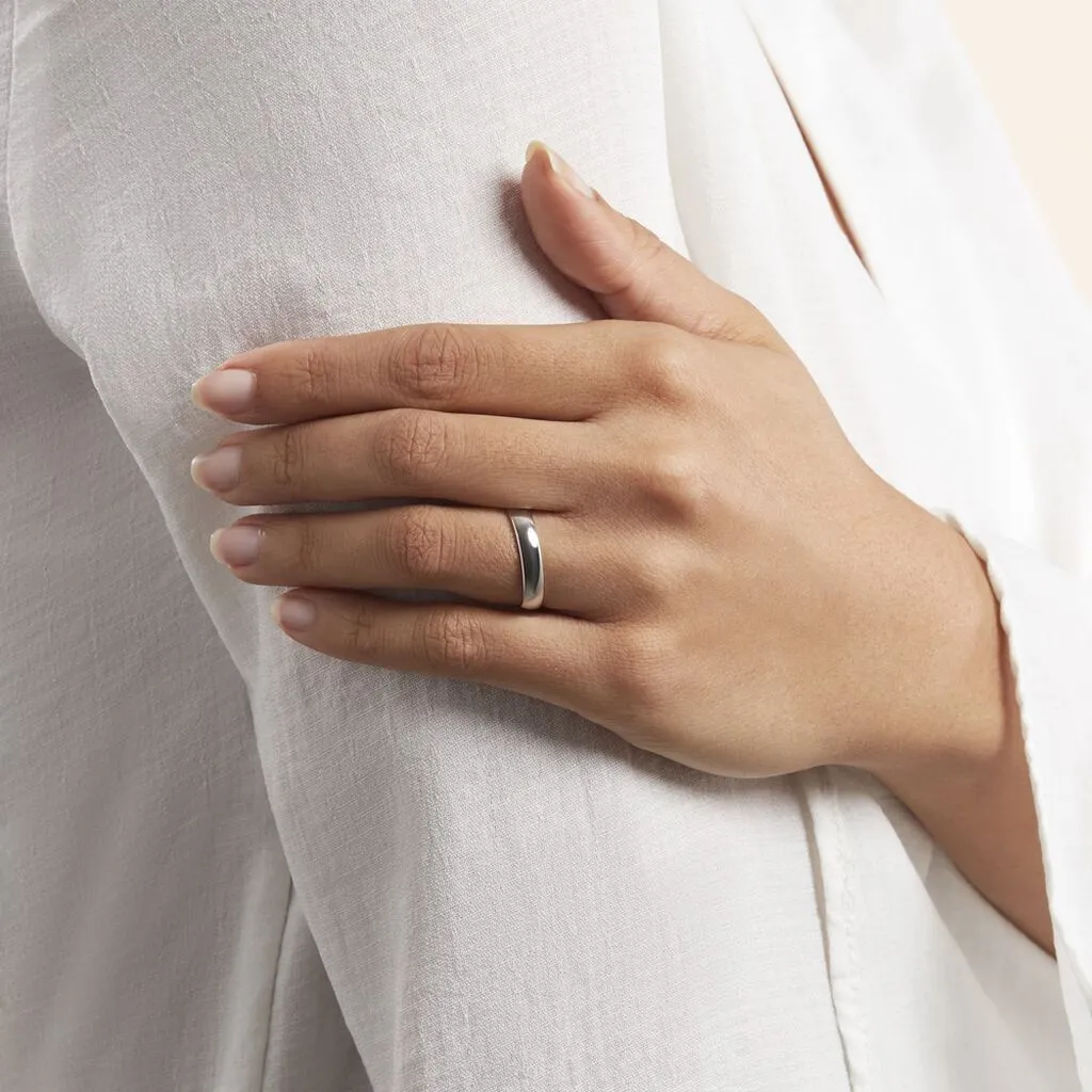 Histoire D'Or Alliance Sirona Demi Jonc Confort Or Blanc – Image 5