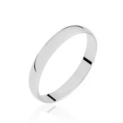 Histoire D'Or Alliance Meredithe Demi Jonc Classique Or Blanc