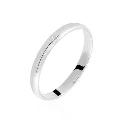 Histoire D'Or Alliance Meredithe Demi Jonc Classique Or Blanc