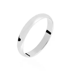 Histoire D'Or Alliance Meredithe Demi Jonc Classique Or Blanc