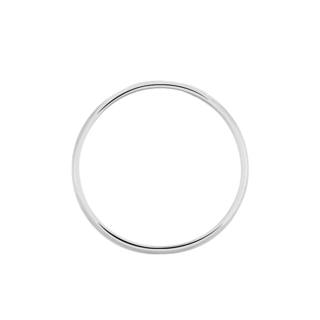 Histoire D'Or Alliance Meredithe Demi Jonc Classique Or Blanc – Image 3