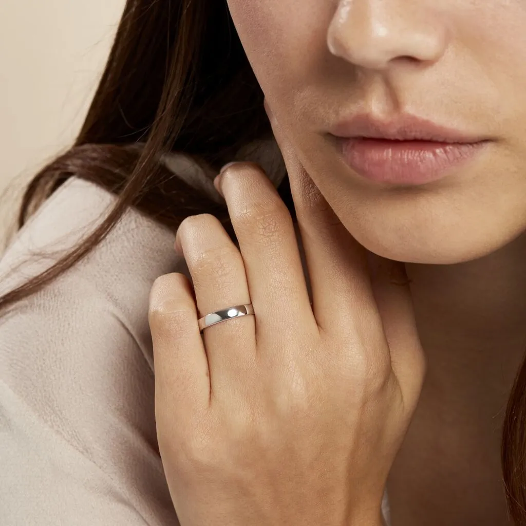 Histoire D'Or Alliance Julie Ruban Classique Or Blanc – Image 5