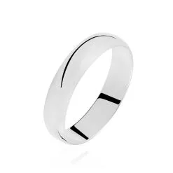 Histoire D'Or Alliance Aphrodite Demi Jonc Bombe Or Blanc