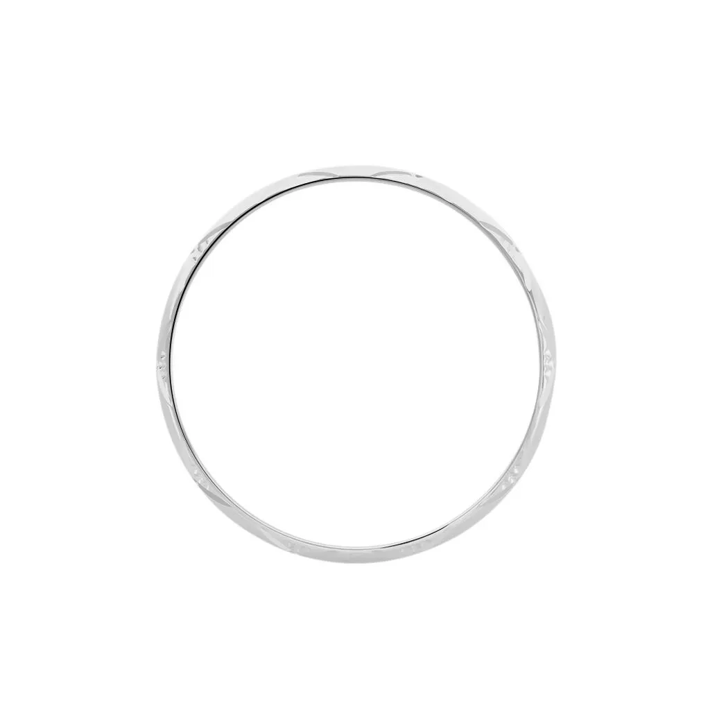 Histoire D'Or Alliance Harmonie Demi Jonc Classique Or Blanc – Image 3