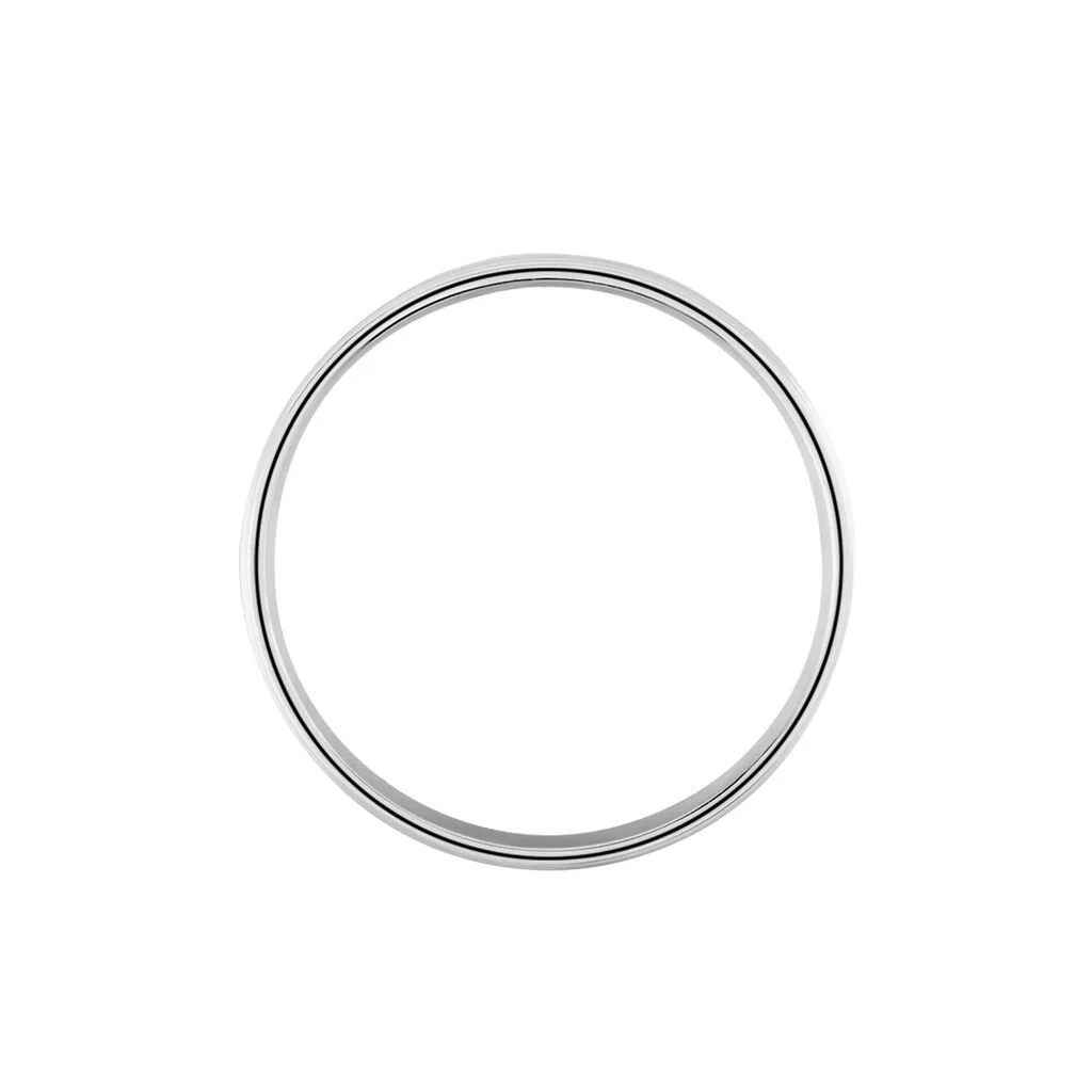 Histoire D'Or Alliance Basile Ruban Plat Or Blanc – Image 3