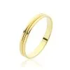 Histoire D'Or Alliance Perlee Ruban Plat Or Jaune