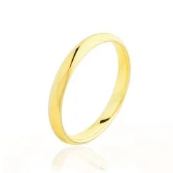 Histoire D'Or Alliance Isaac Demi Jonc Confort Or Jaune