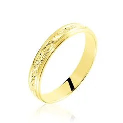 Histoire D'Or Alliance Laura Ruban Plat Or Jaune