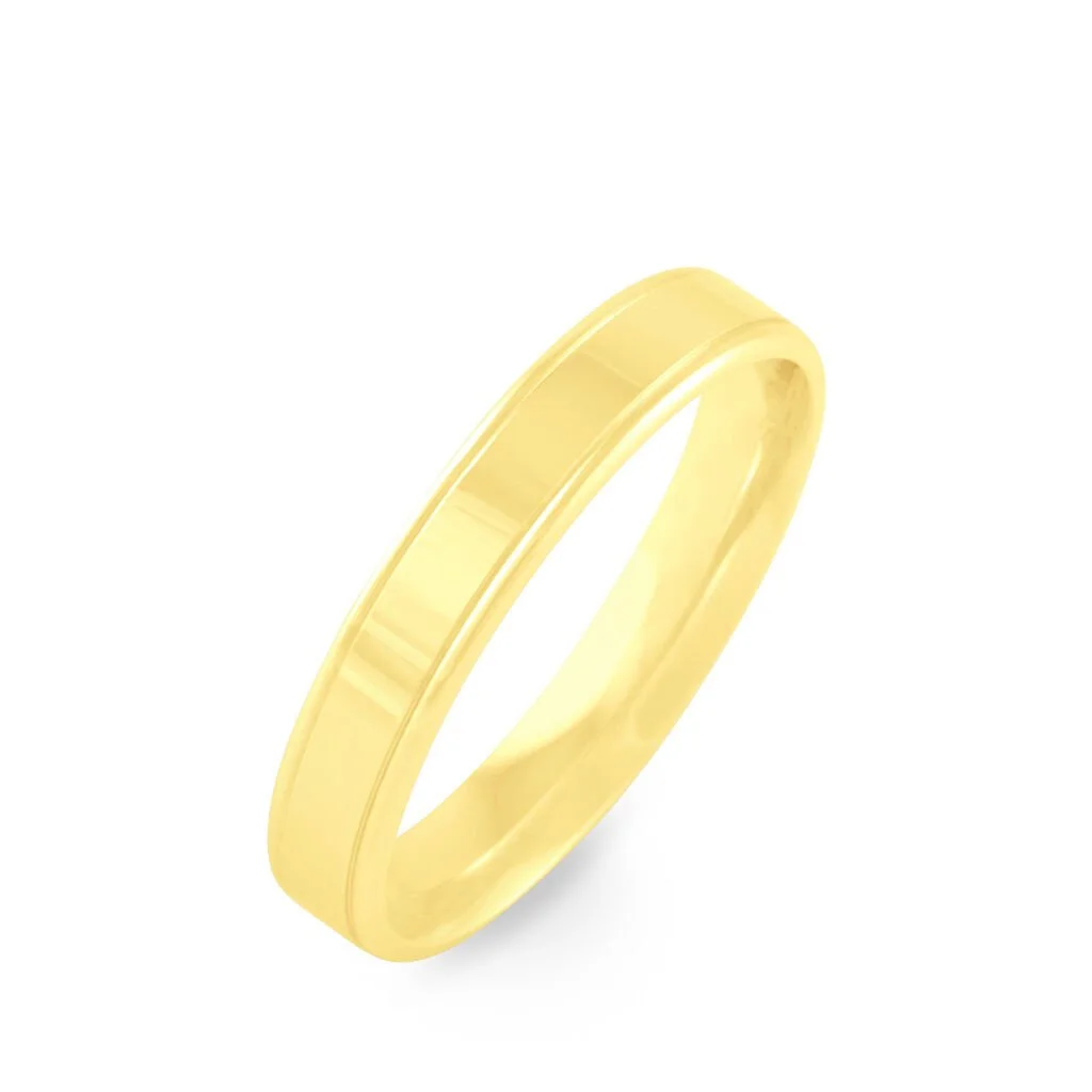 Histoire D'Or Alliance Beatrice Ruban Plat Or Jaune
