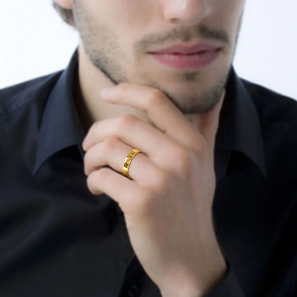 Histoire D'Or Alliance Beatrice Ruban Plat Or Jaune – Image 4