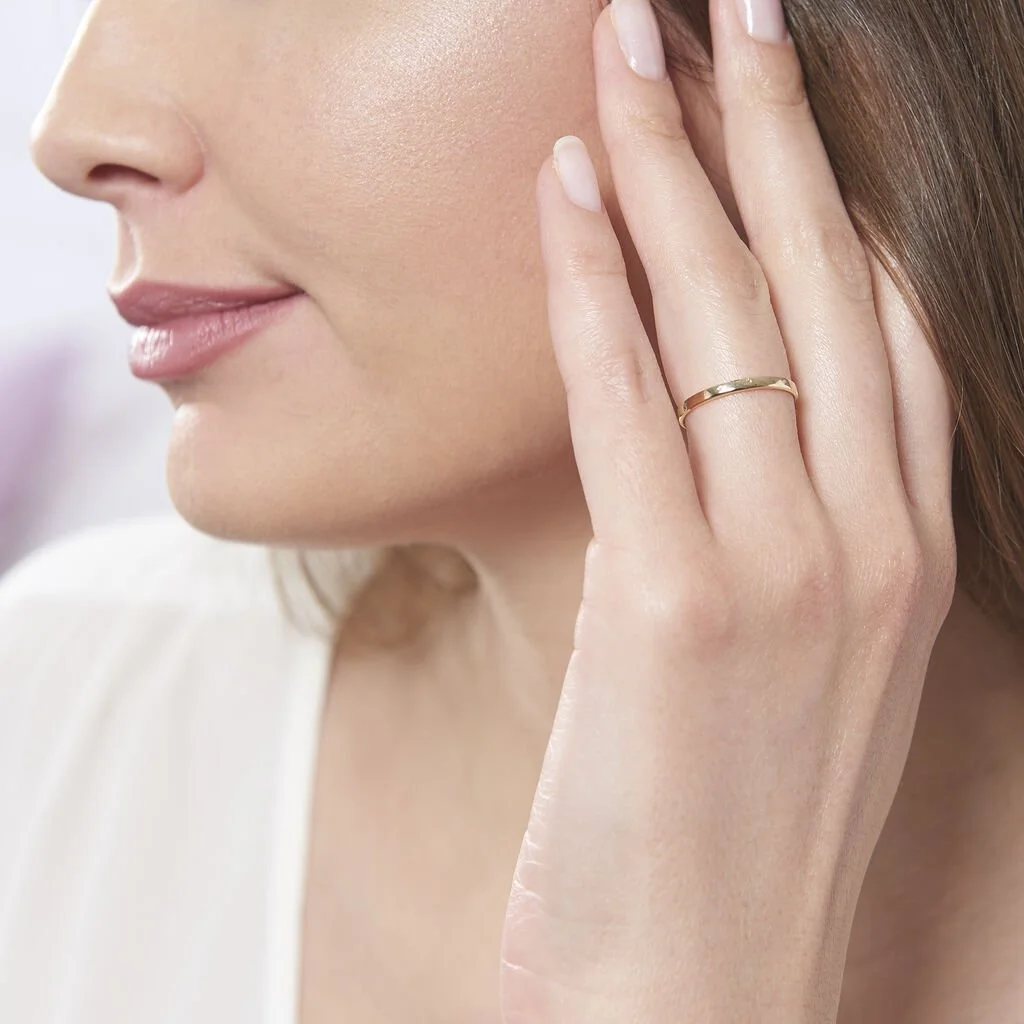 Histoire D'Or Alliance Julie Ruban Classique Or Jaune – Image 5