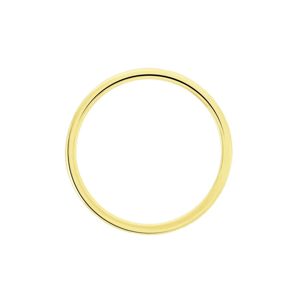 Histoire D'Or Alliance Eros Brossee Ruban Plat Or Jaune – Image 3
