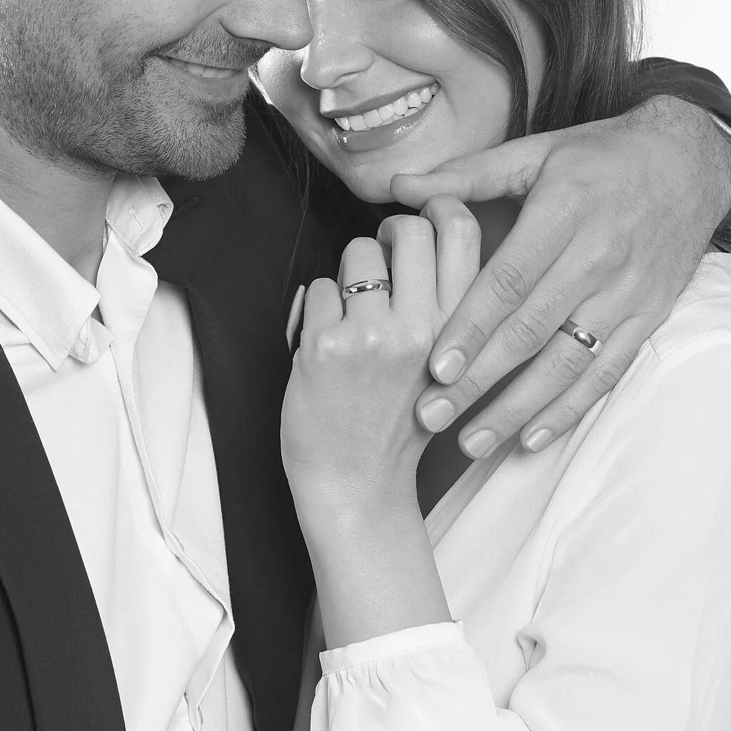 Histoire D'Or Alliance Aphrodite Demi Jonc Bombé Or Jaune – Image 5