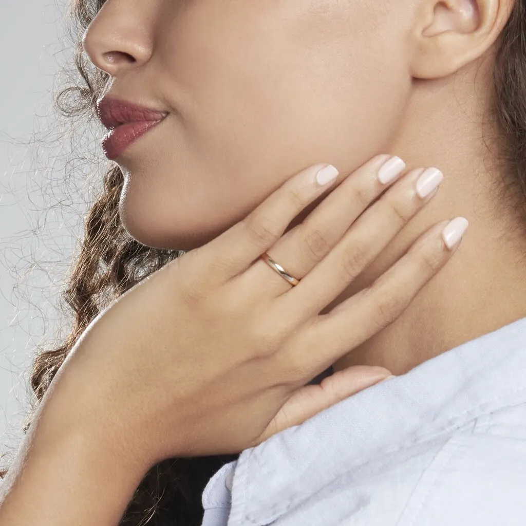 Histoire D'Or Alliance Sirona Demi Jonc Confort Or Blanc – Image 6