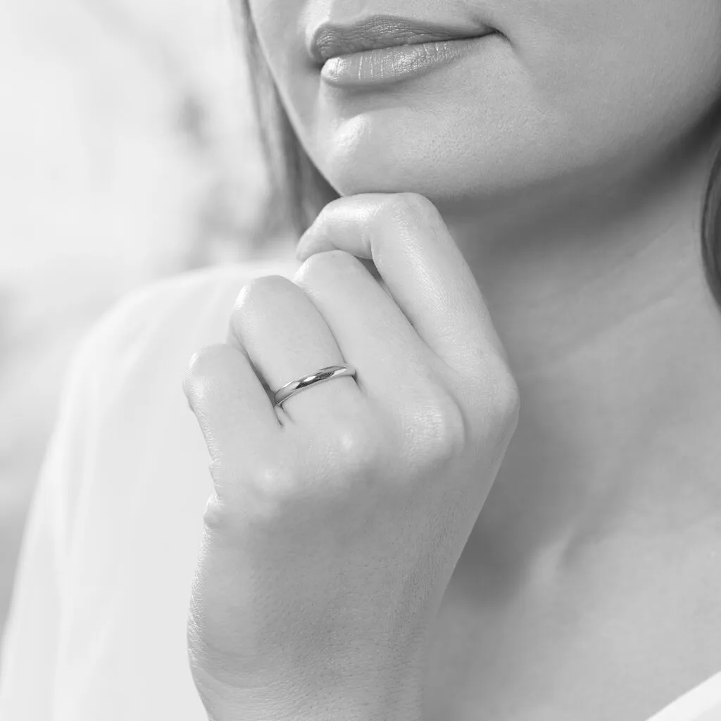 Histoire D'Or Alliance Aphrodite Demi Jonc Bombé Or Jaune – Image 5