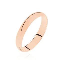 Histoire D'Or Alliance Demi Jonc Bombé Or Rose