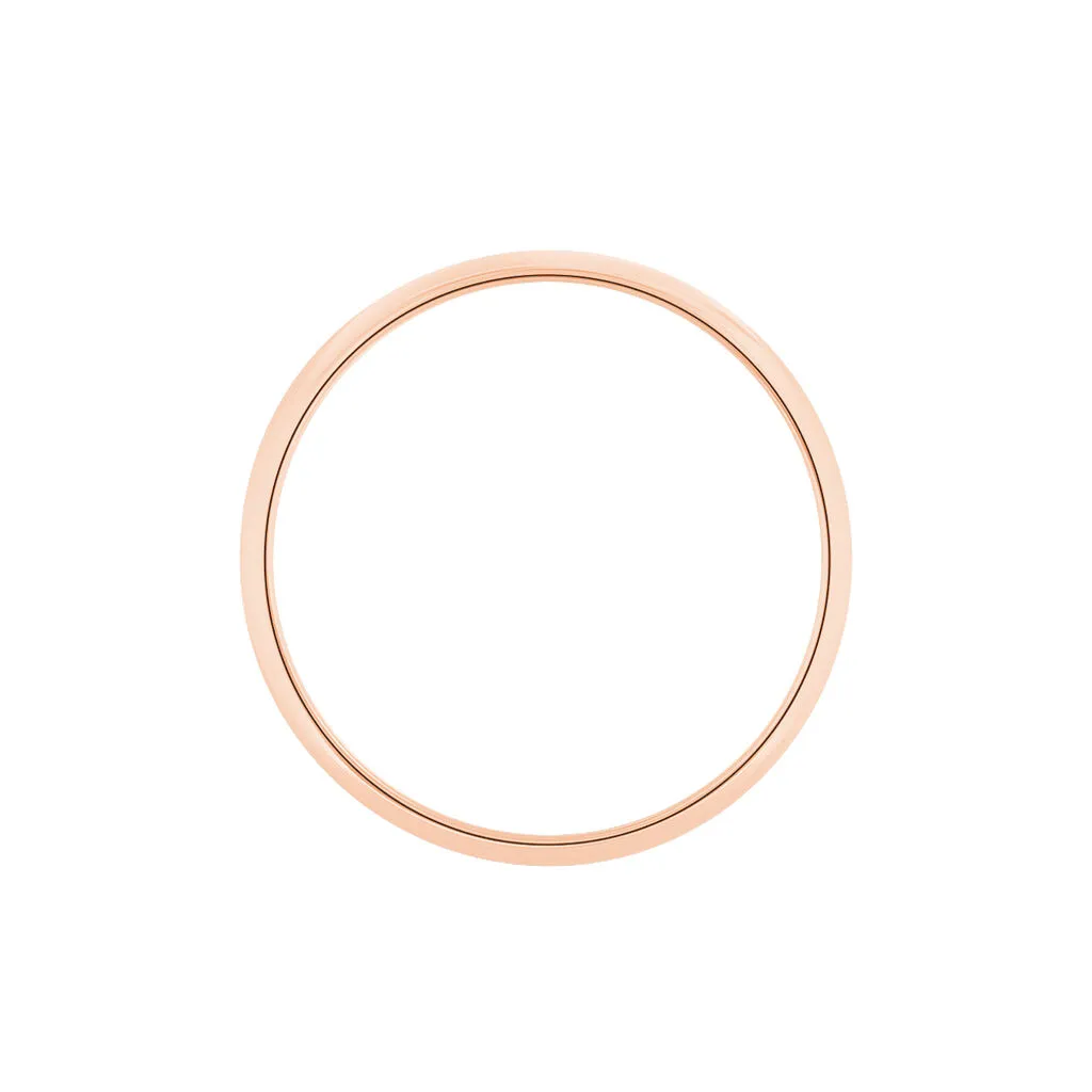 Histoire D'Or Alliance Demi Jonc Bombé Or Rose – Image 3