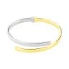 Histoire D'Or Bracelet Jonc Loise 2 Fils Carres Or Bicolore