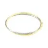 Histoire D'Or Bracelet Jonc Catalin 2 Fils Flexibles Or Bicolore
