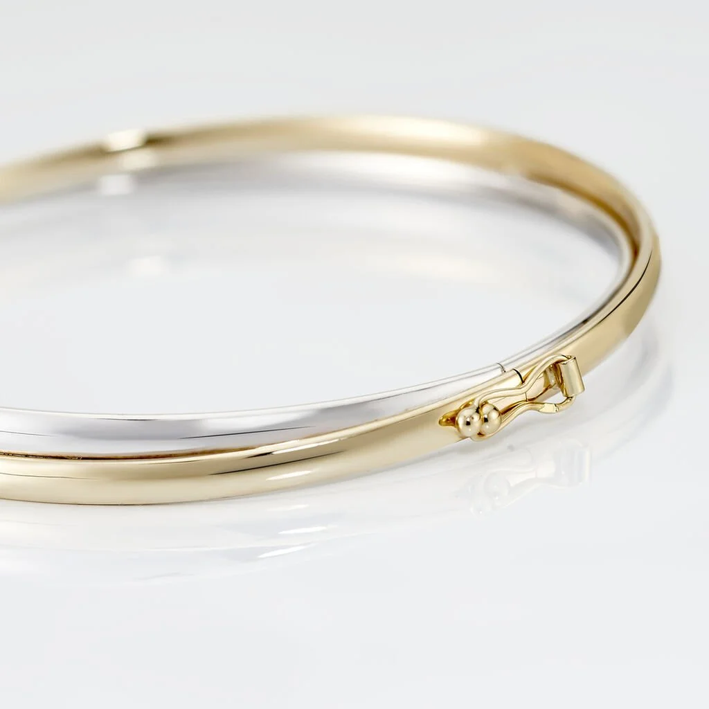 Histoire D'Or Bracelet Jonc Catalin 2 Fils Flexibles Or Bicolore – Image 3