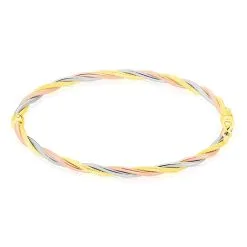 Histoire D'Or Bracelet Jonc Anaisaae Torsade Or Tricolore