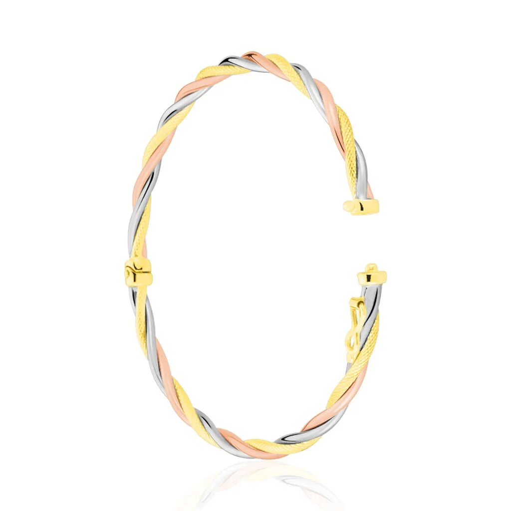Histoire D'Or Bracelet Jonc Anaisaae Torsade Or Tricolore – Image 2