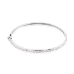 Histoire D'Or Bracelet Jonc Posie Or Blanc Diamant