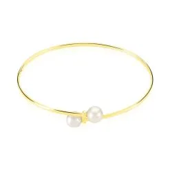 Histoire D'Or Bracelet Jonc Sammy Or Jaune Perle De Culture