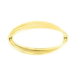 Histoire D'Or Bracelet Jonc Claudie 3 Fils Entrelaces Or Jaune