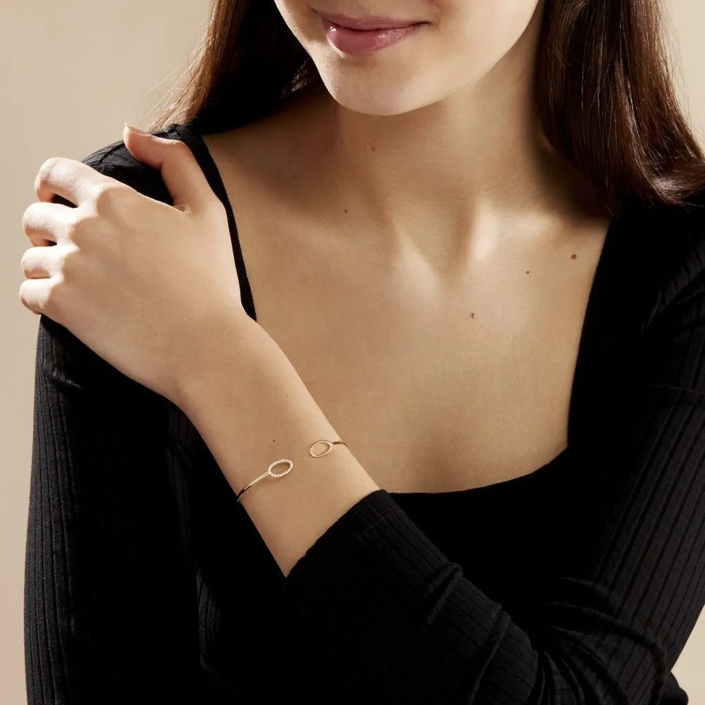 Histoire D'Or Bracelet Jonc Seth Or Jaune Oxyde De Zirconium – Image 4