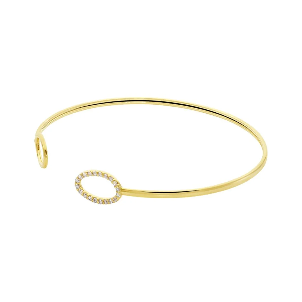 Histoire D'Or Bracelet Jonc Seth Or Jaune Oxyde De Zirconium – Image 2