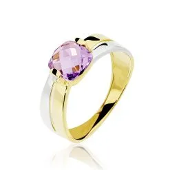 Histoire D'Or Bague Suzana Or Bicolore Amethyste