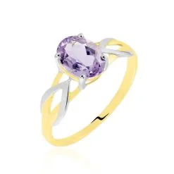 Histoire D'Or Bague Or Bicolore Bonnie Améthyste