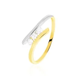 Histoire D'Or Bague Ashmitha Or Bicolore Oxyde De Zirconium