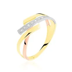 Histoire D'Or Bague Ainhoa Or Tricolore Diamant