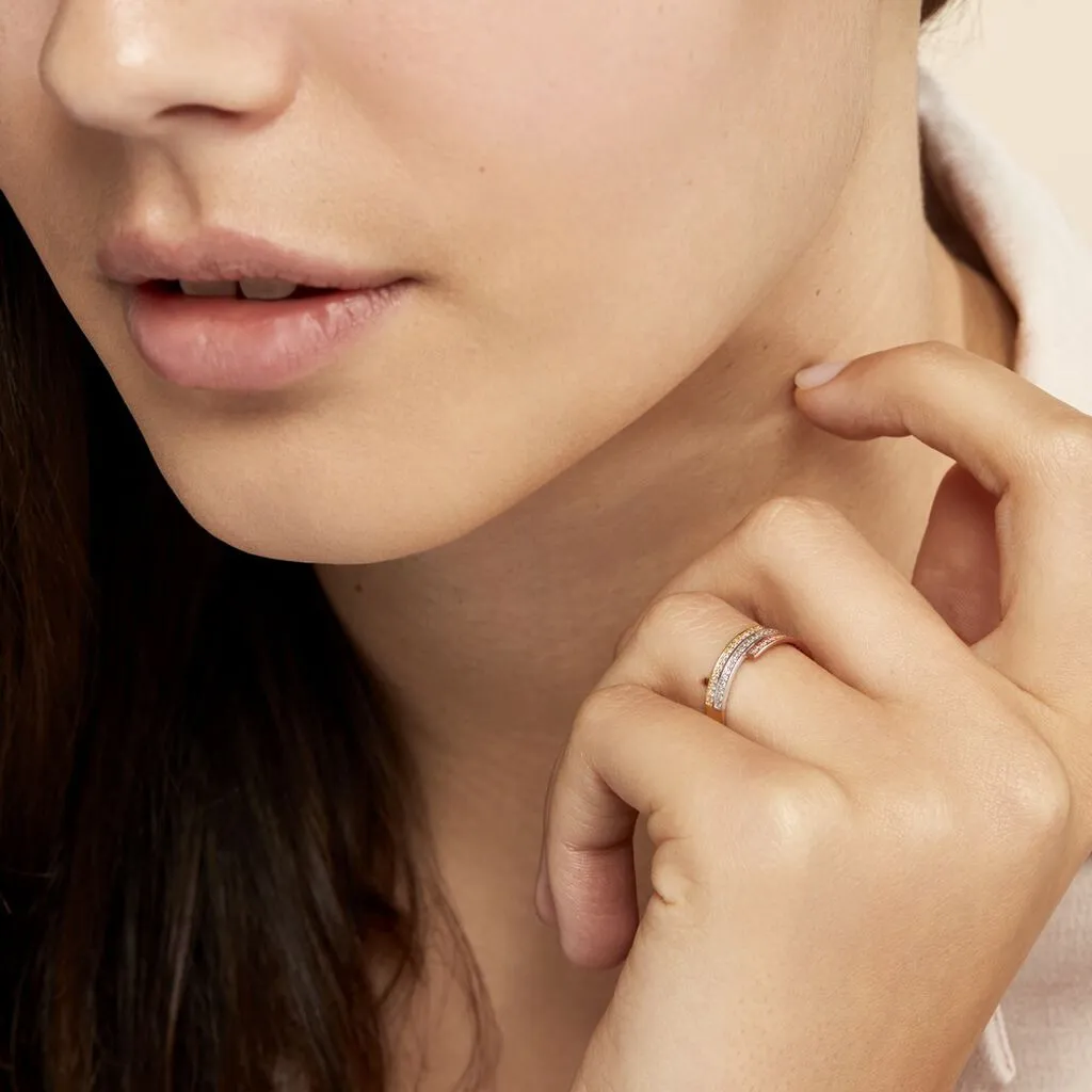 Histoire D'Or Bague Rama Or Tricolore Oxyde De Zirconium – Image 6