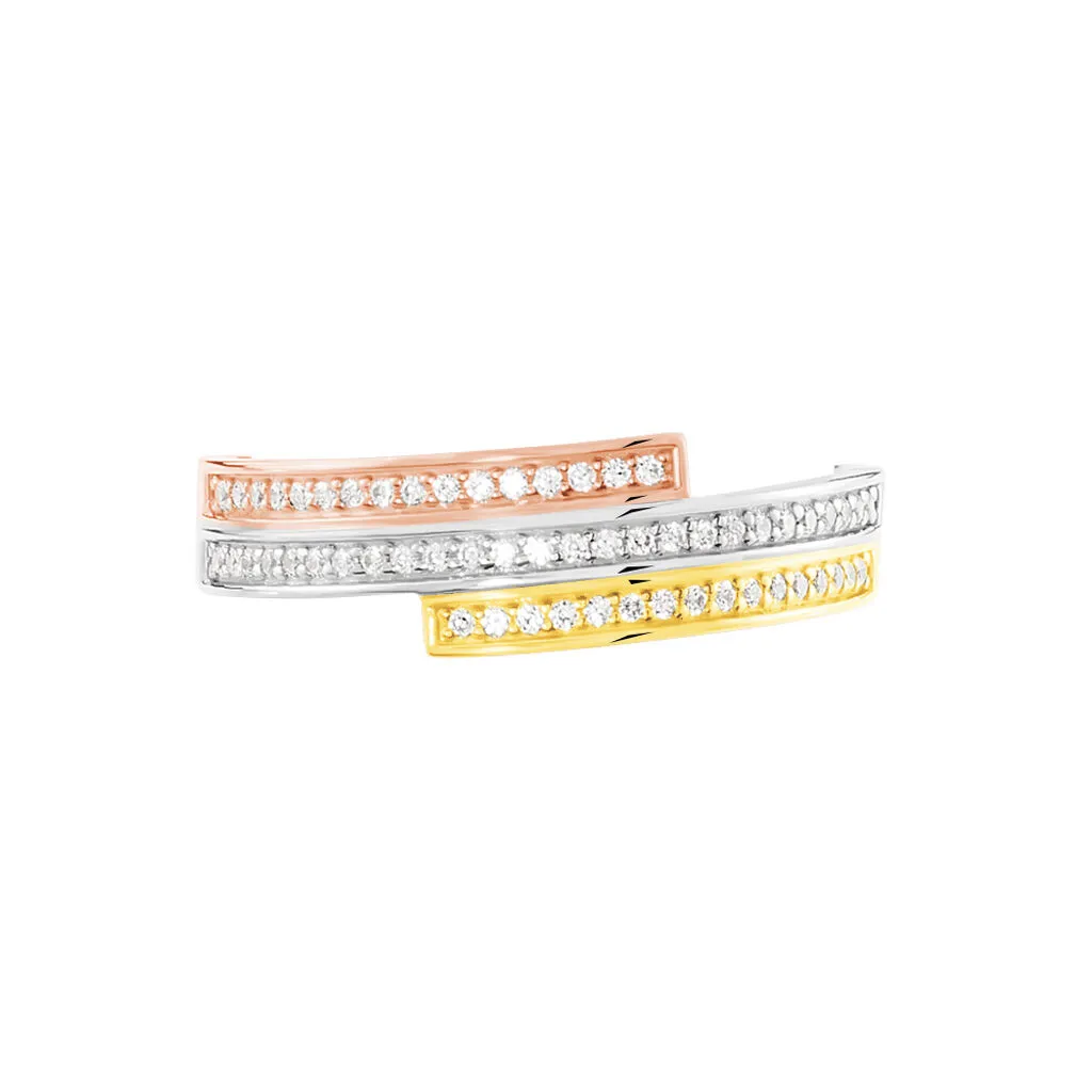 Histoire D'Or Bague Rama Or Tricolore Oxyde De Zirconium – Image 2