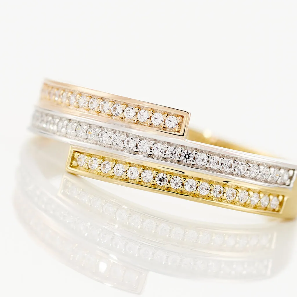 Histoire D'Or Bague Rama Or Tricolore Oxyde De Zirconium – Image 4