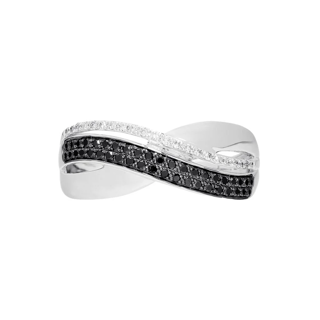 Histoire D'Or Bague Merlin Or Blanc Diamant – Image 2