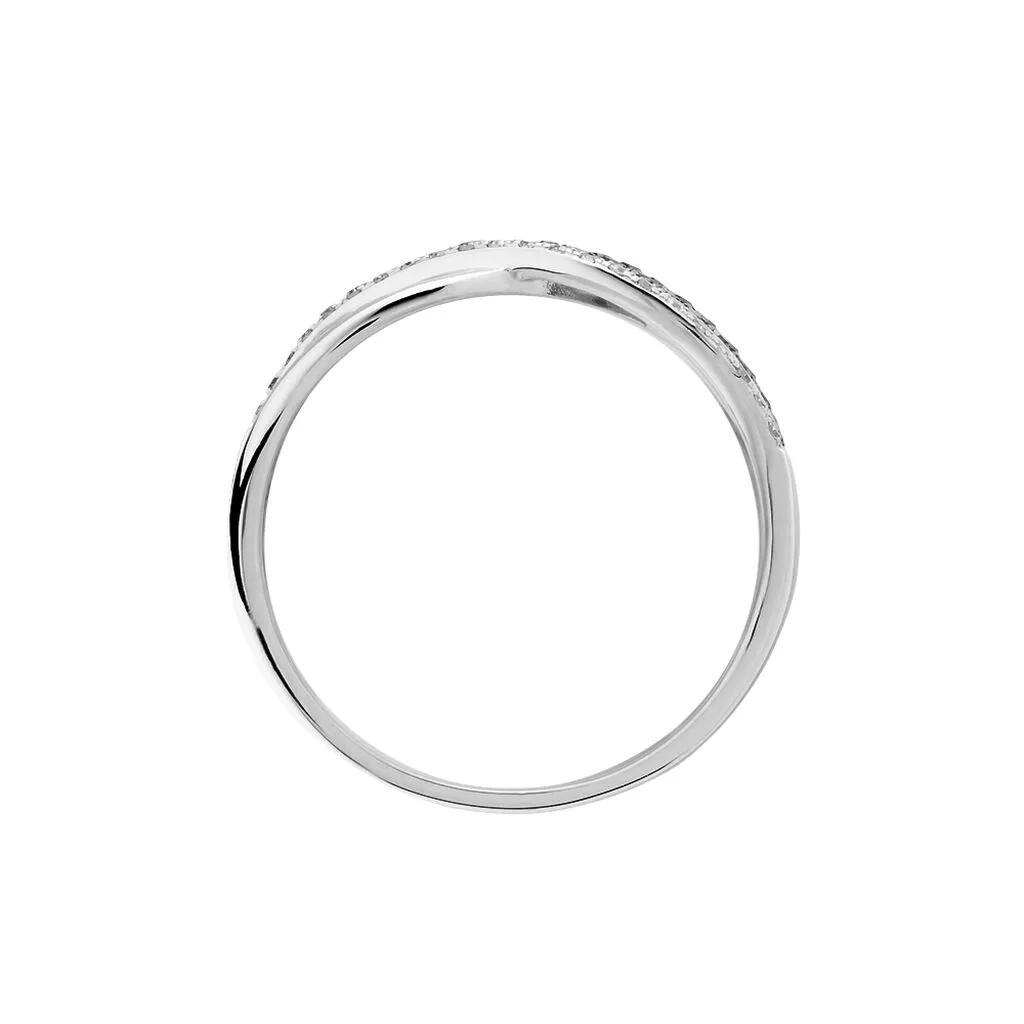 Histoire D'Or Bague Merlin Or Blanc Diamant – Image 3