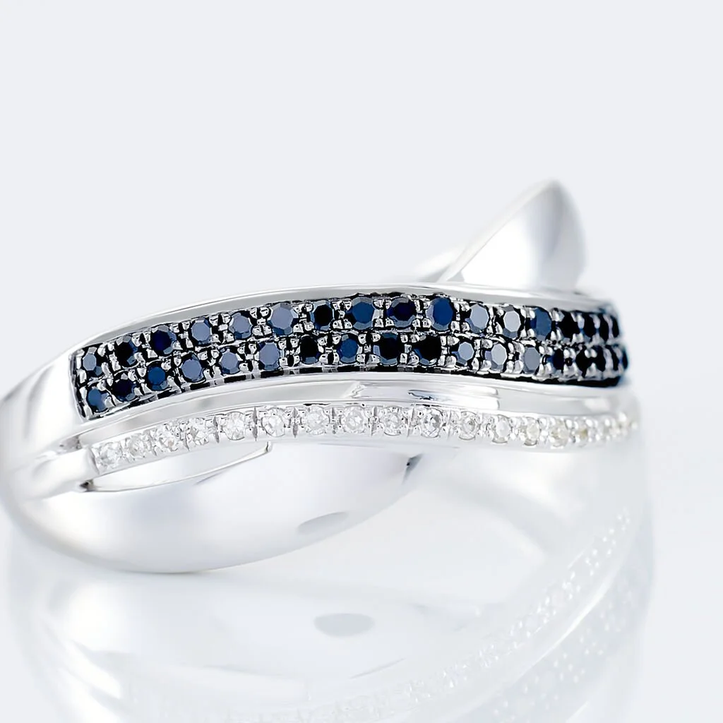Histoire D'Or Bague Merlin Or Blanc Diamant – Image 4