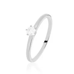Histoire D'Or Bague Solitaire Natalia Or Blanc Diamant