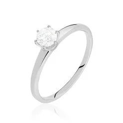 Histoire D'Or Bague Solitaire Natalia Or Blanc Diamant